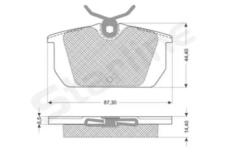 Комплект тормозных колодок, дисковый тормоз STARLINE BDS822P
