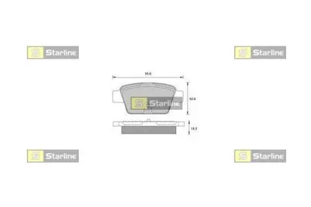 Гальмівні колодки дискові STARLINE BDS845P