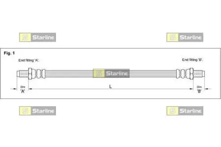 Гальмівний шланг STARLINE HA AC.1223