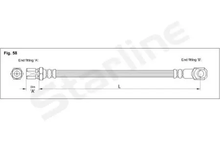 Гальмівний шланг STARLINE HA BA.1202