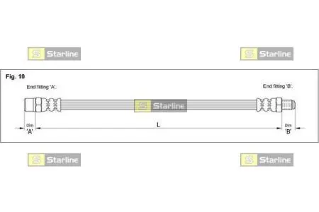 Гальмівний шланг STARLINE HA BA.1204
