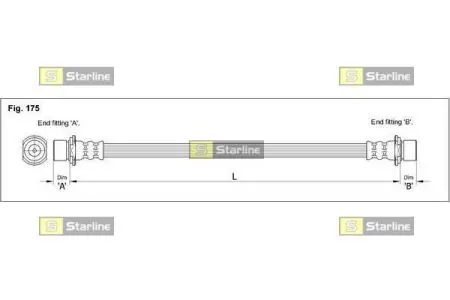 Гальмівний шланг STARLINE HA EB.1285