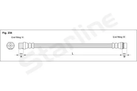 Гальмівний шланг STARLINE HA ST.1133