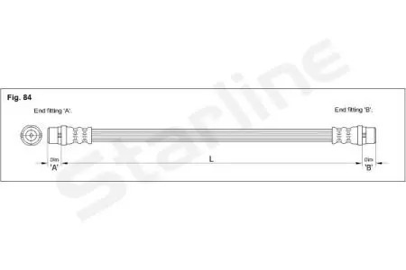 Гальмівний шланг STARLINE HA ST.1202