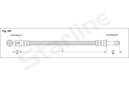 Гальмівний шланг STARLINE HA ST.1203