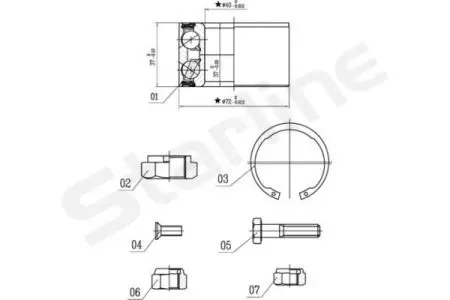 Підшипник колісний STARLINE LO 01491