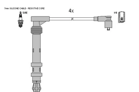 Комплект кабелiв запалювання STARLINE ZK8364