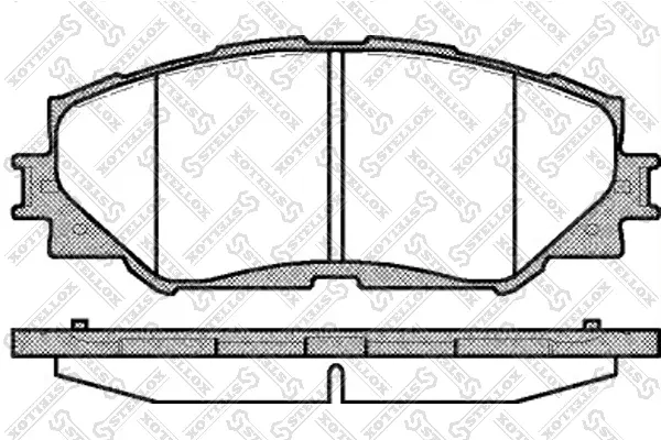 Комплект тормозных колодок, дисковый тормоз STELLOX 001089BSX (фото 1)