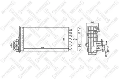 Радіатор опалення салону STELLOX 1035047SX