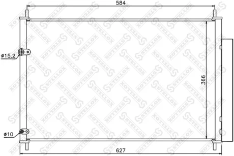 Радіатор кондиціонера STELLOX 1045568SX