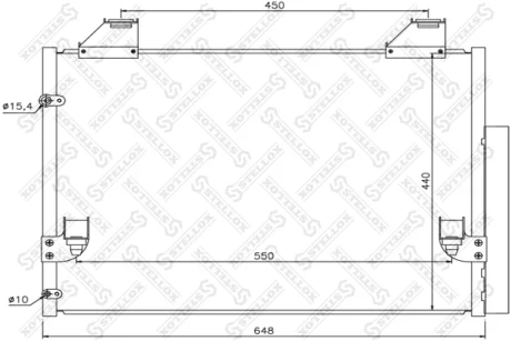 Радіатор кондиціонера STELLOX 1045732SX
