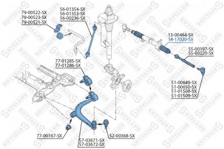 Пильовик рульової рейки STELLOX 1417020SX