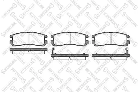 Колодки торм. задн. Mitsubishi/Pajero/Diamante/RVR/Legnum/Hyundai Grandeur/Chrysler Sebring STELLOX 302002SX