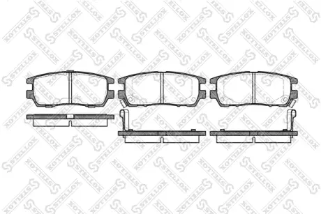 Колодки гальмівні задні (диск) STELLOX 416002BSX
