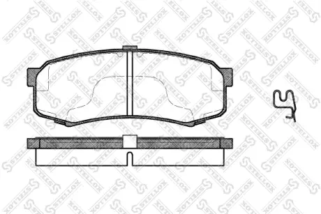 Колодки гальмівні задні STELLOX 424004BSX