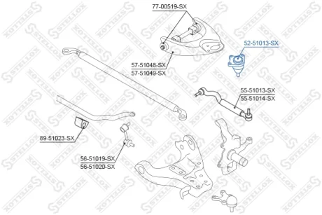 Опора кульова верхня STELLOX 5251013SX