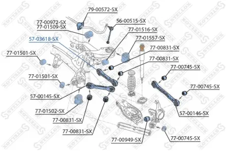 Рычаг независимой подвески колеса, подвеска колеса STELLOX 5703618SX