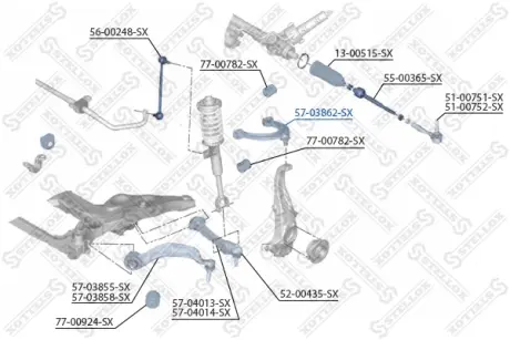 Рычаг независимой подвески колеса, подвеска колеса STELLOX 5703862SX