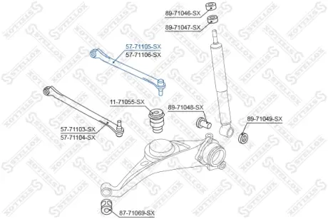 Рычаг независимой подвески колеса, подвеска колеса STELLOX 5771105SX