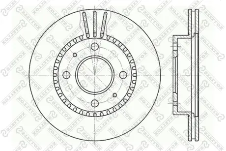 Тормозной диск STELLOX 60202244VSX