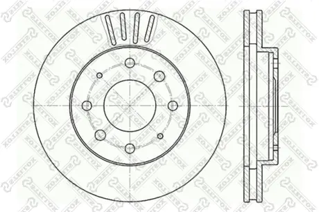 Тормозной диск STELLOX 60203025VSX