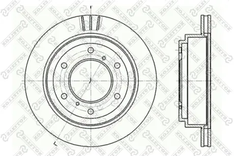 Тормозной диск STELLOX 60203041VSX