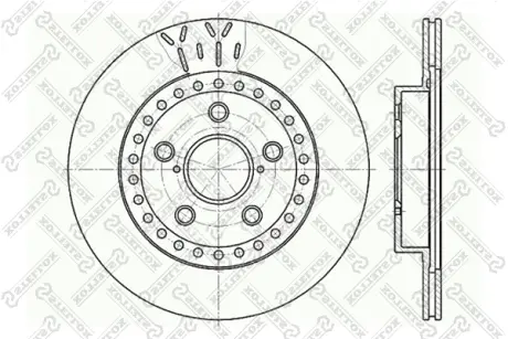Тормозной диск STELLOX 60204562VSX