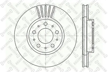 Тормозной диск STELLOX 60204832VSX