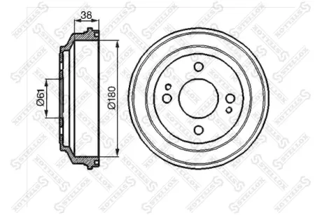 Тормозной барабан STELLOX 60259908SX