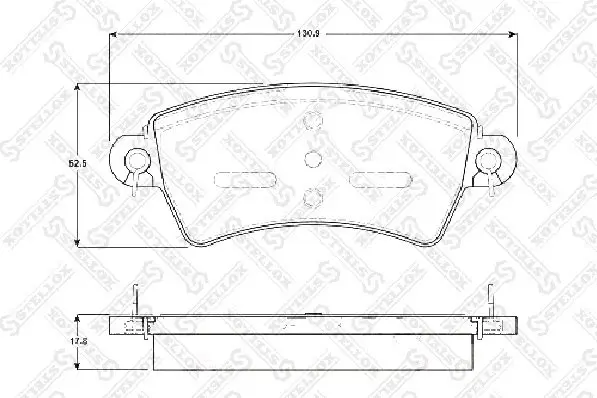 Комплект тормозных колодок, дисковый тормоз STELLOX 737000BSX (фото 1)