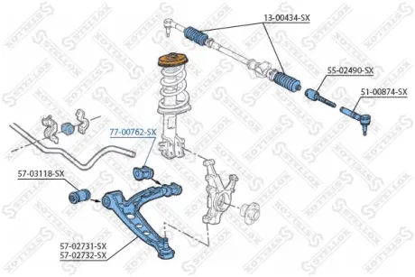 Подвеска, рычаг независимой подвески колеса STELLOX 7700762SX