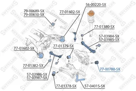 Подвеска, рычаг независимой подвески колеса STELLOX 7700780SX