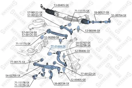 Подвеска, рычаг независимой подвески колеса STELLOX 7701444SX