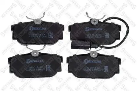 Комплект тормозных колодок, дисковый тормоз STELLOX 778001BSX
