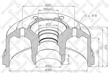 Тормозной барабан STELLOX 8500219SX