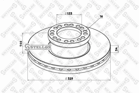 Тормозной диск STELLOX 8500754SX