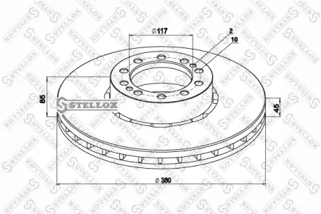 Тормозной диск STELLOX 8500818SX