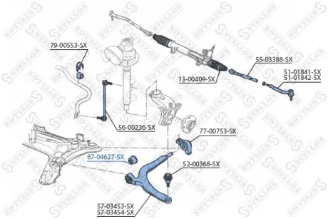 Подвеска, рычаг независимой подвески колеса STELLOX 8704627SX