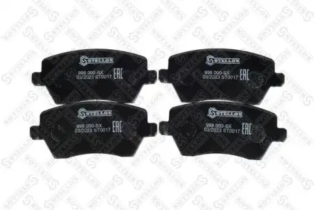Комплект тормозных колодок, дисковый тормоз STELLOX 998000SX