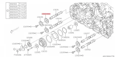 Запчастина SUBARU 13024AA340