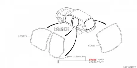 Запчастина SUBARU 63526SC000
