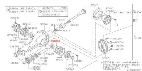 Запчастина SUBARU 806992020