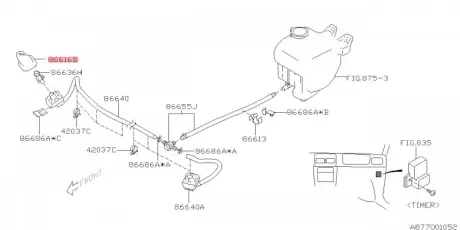 Запчастина SUBARU 86640FC021