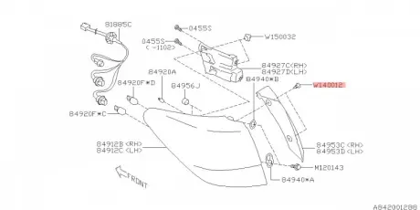 Запчастина SUBARU 909140012