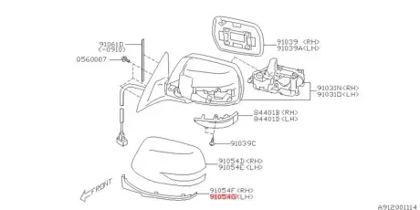 Запчастина SUBARU 91054AJ231