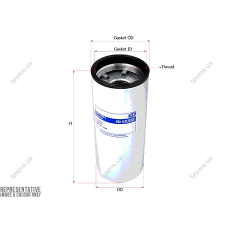 Oil filter, Spin-On. Фильтр масляный, накручиваемый SURE FILTER SFO0901 (фото 1)