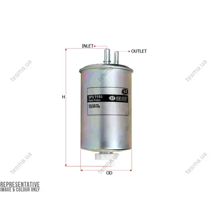 Fuel filter, In-line. Фильтр топливный, проточный SURE FILTER SFS7155 (фото 1)