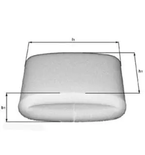Air filter, primary. Фильтр воздушный, основной TECNOCAR A876
