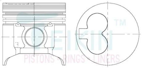 Поршни стандартные (к-кт на мотор) Mazda Alfin Galary R2 LATE TEIKIN 42611AGSTD
