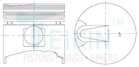 Поршни стандартные (к-кт на мотор) Mitsubishi 4D65T OLD TEIKIN 43241ASTD